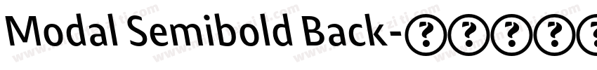 Modal Semibold Back字体转换